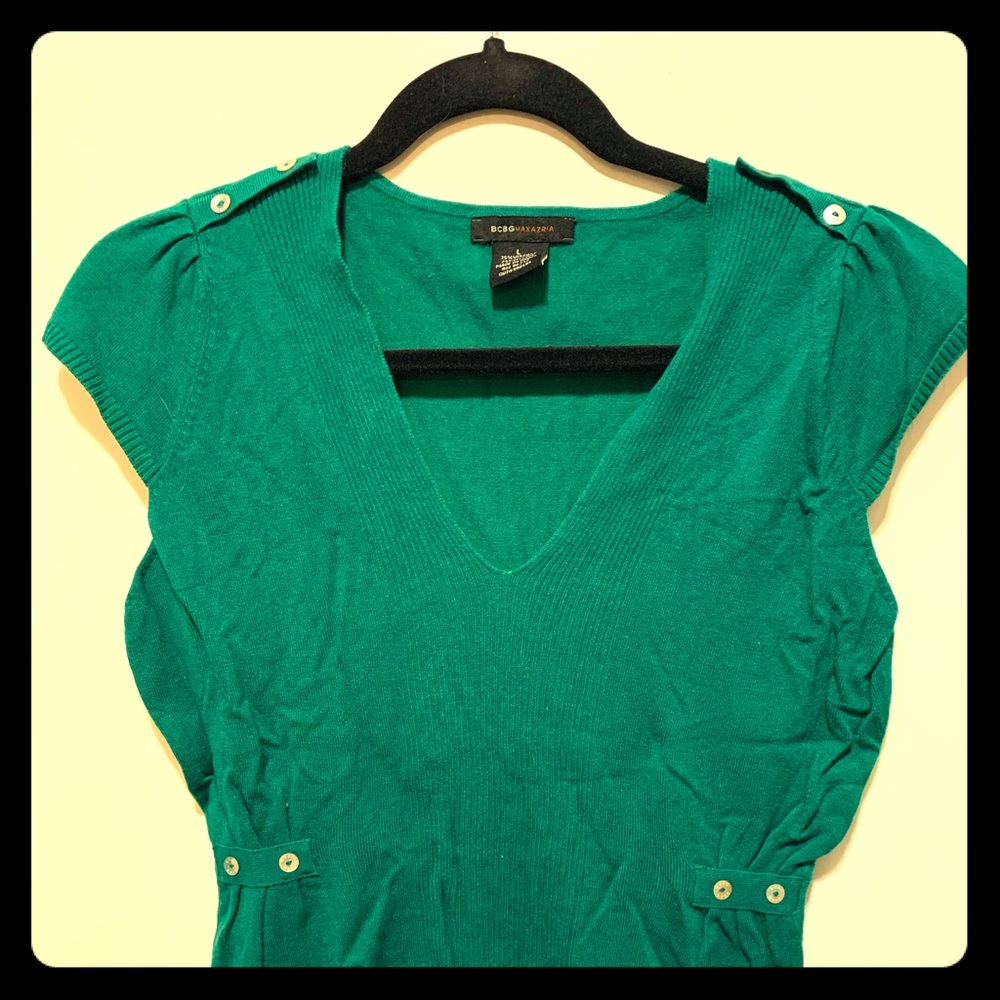 BCBG Maxazeria teal Vest top